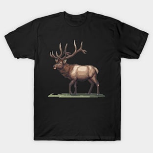 Pixelated Elk Artistry T-Shirt